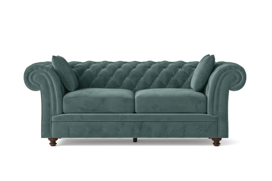 Pesaro 3 Seater Sofa Teal Velvet