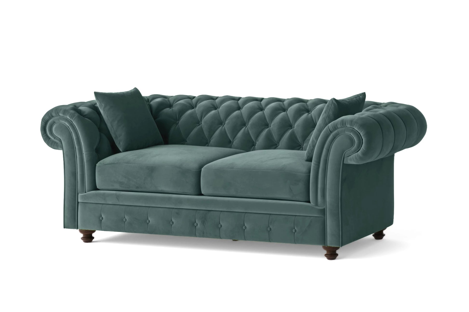 Pesaro 3 Seater Sofa Teal Velvet