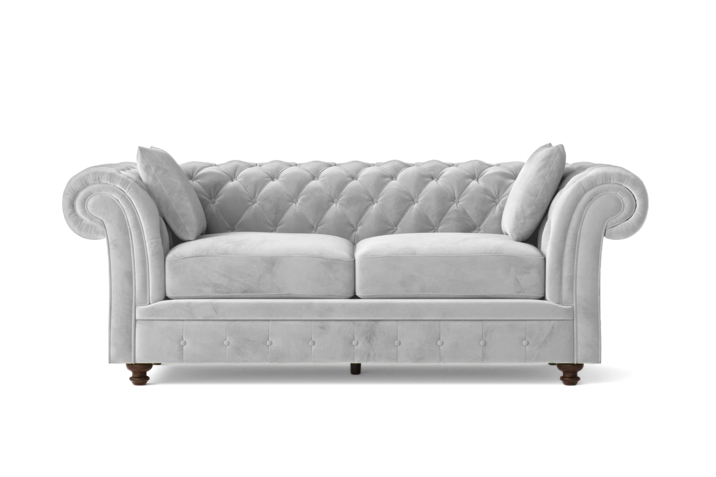 Pesaro 3 Seater Sofa White Velvet