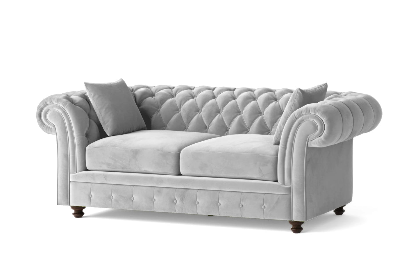 Pesaro 3 Seater Sofa White Velvet