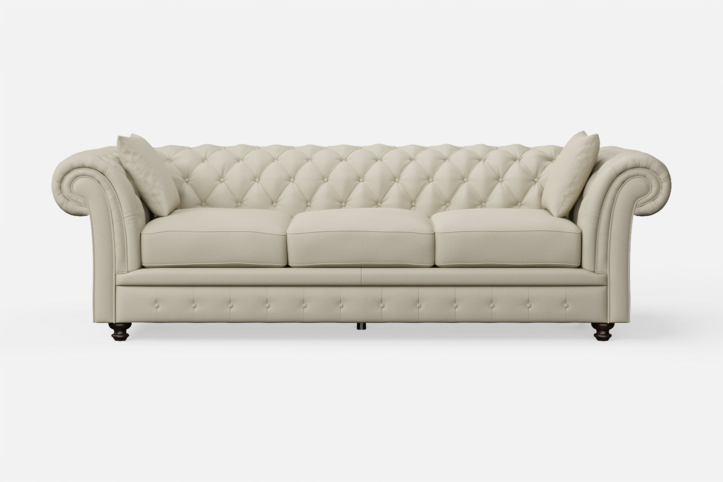 Pesaro 4 Seater Sofa Cream Leather