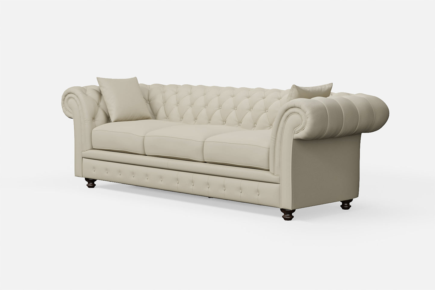 Pesaro 4 Seater Sofa Cream Leather