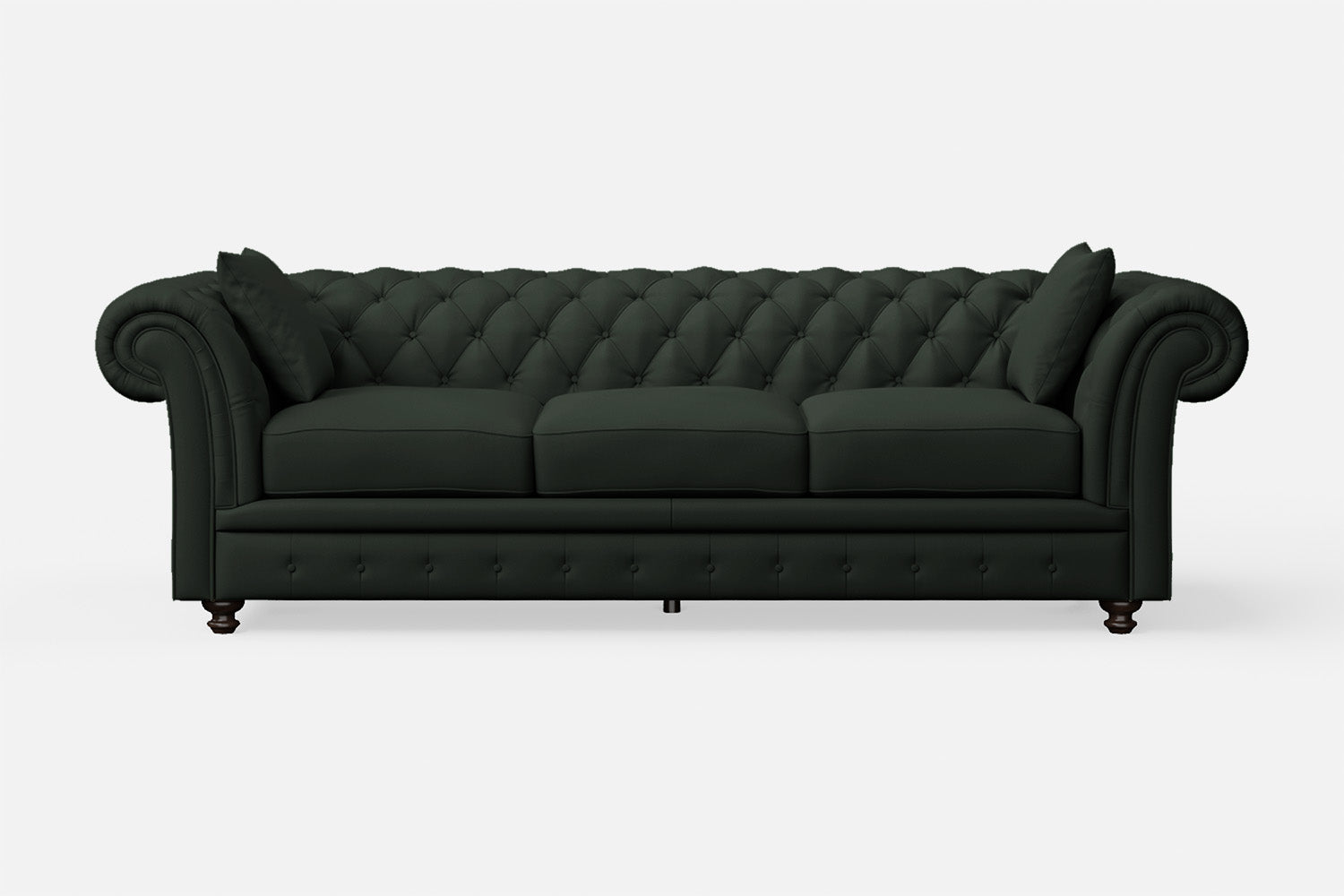 Pesaro 4 Seater Sofa Green Leather