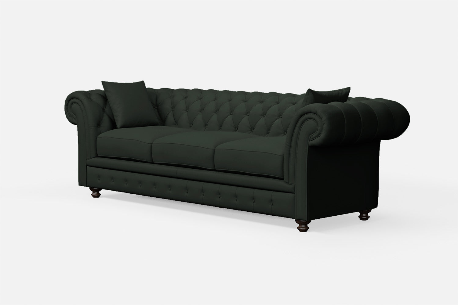 Pesaro 4 Seater Sofa Green Leather