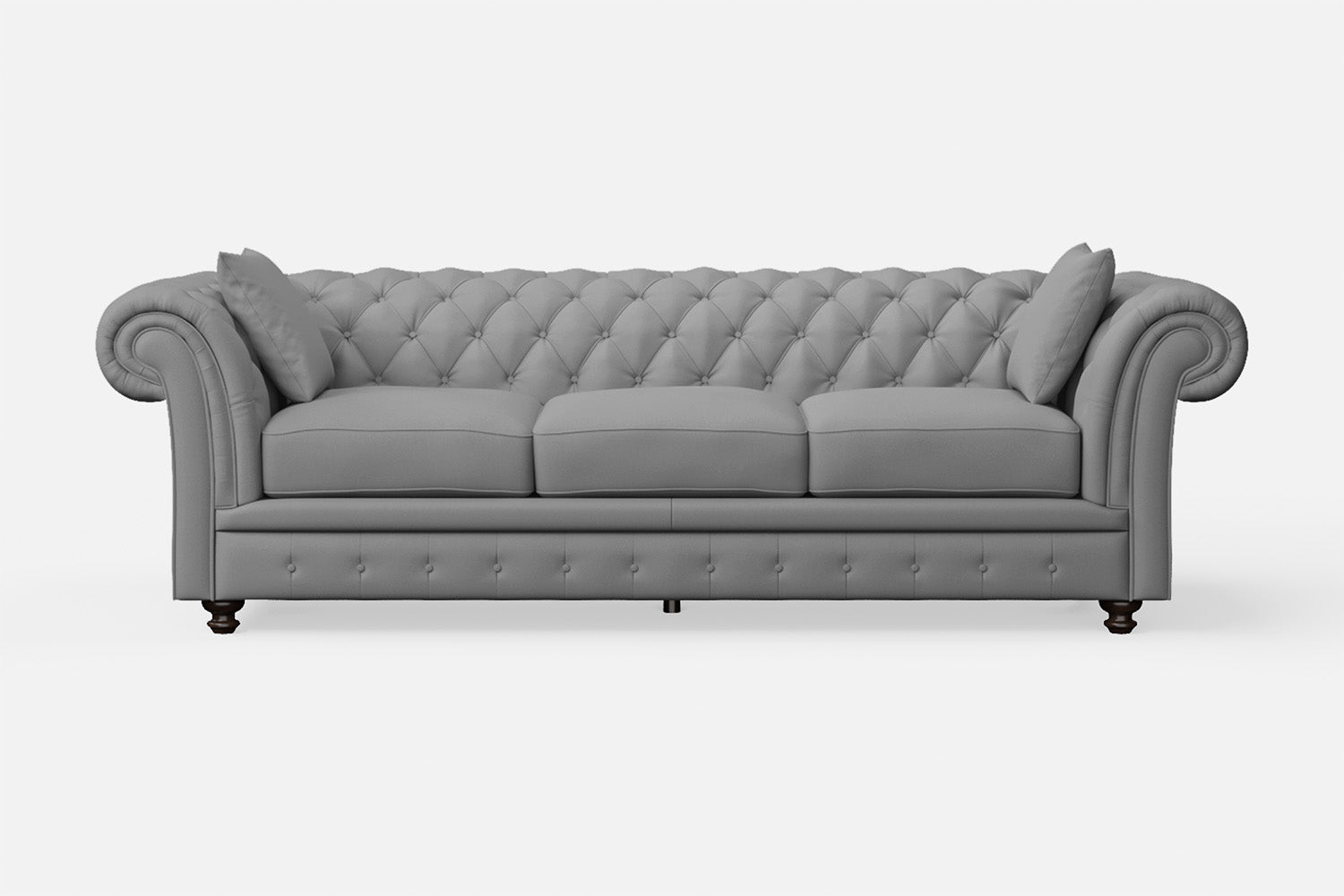 Pesaro 4 Seater Sofa Grey Leather