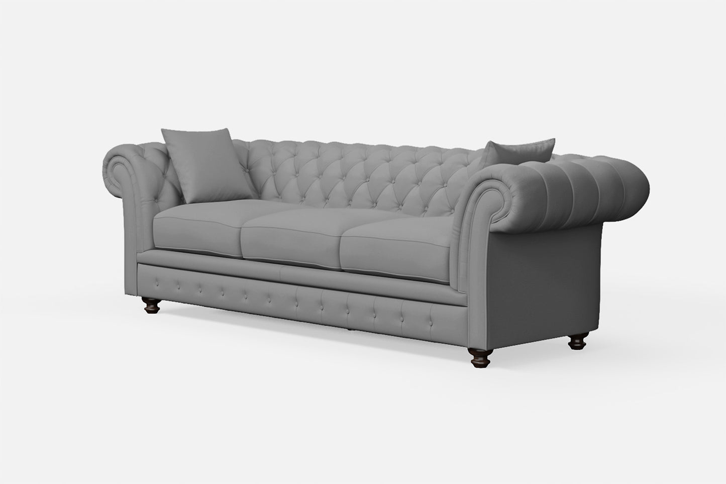 Pesaro 4 Seater Sofa Grey Leather