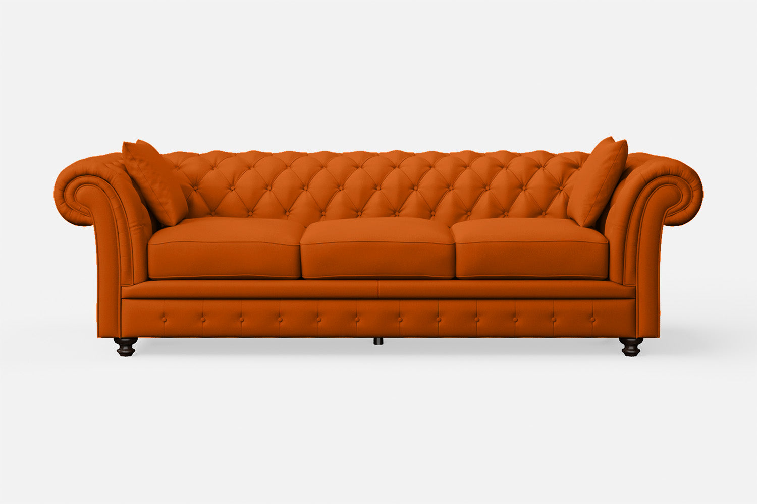 Pesaro 4 Seater Sofa Orange Leather