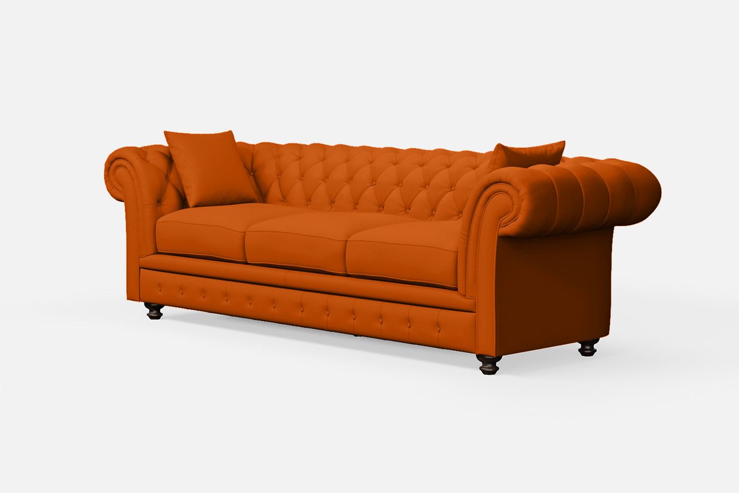 Pesaro 4 Seater Sofa Orange Leather