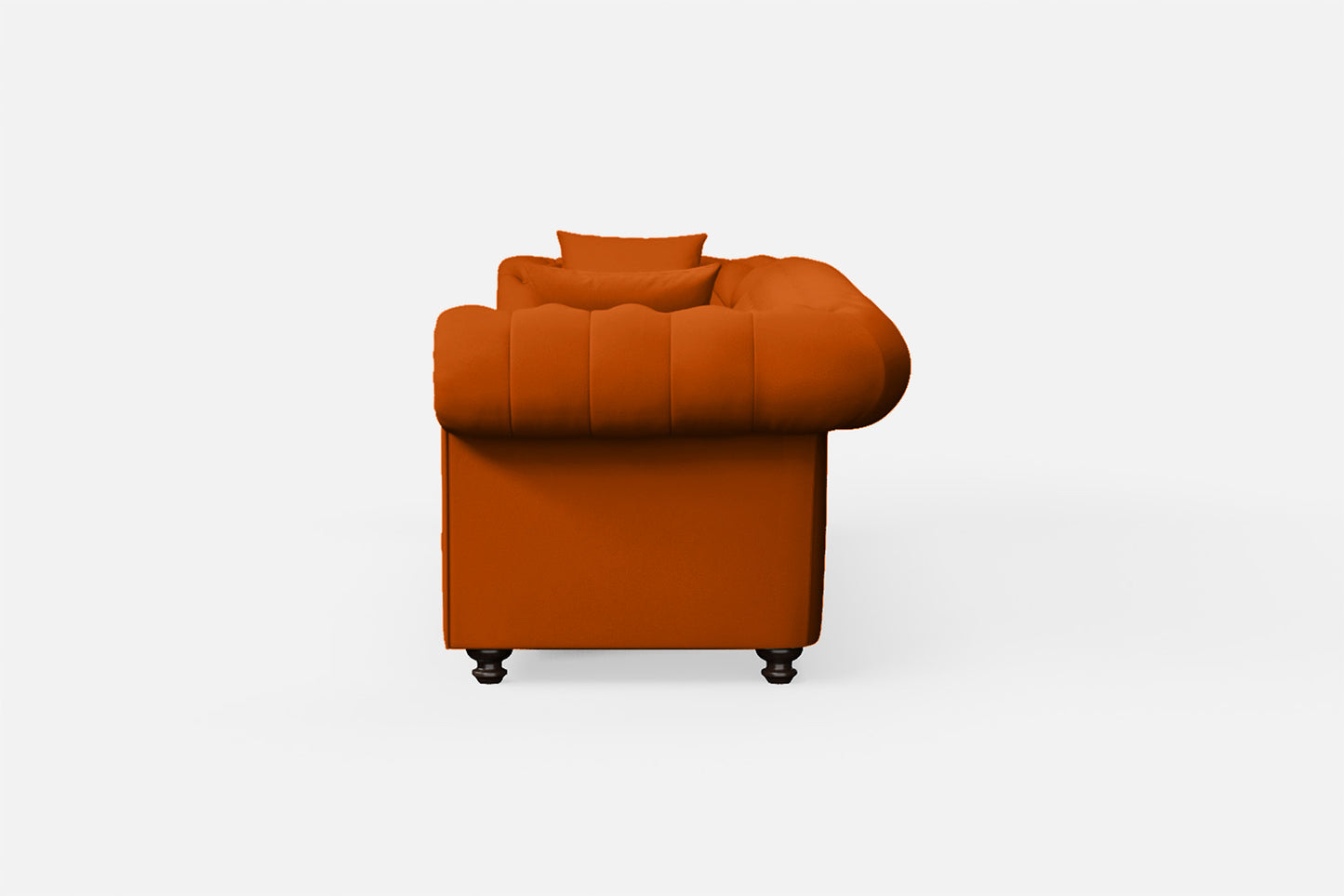 Pesaro 4 Seater Sofa Orange Leather