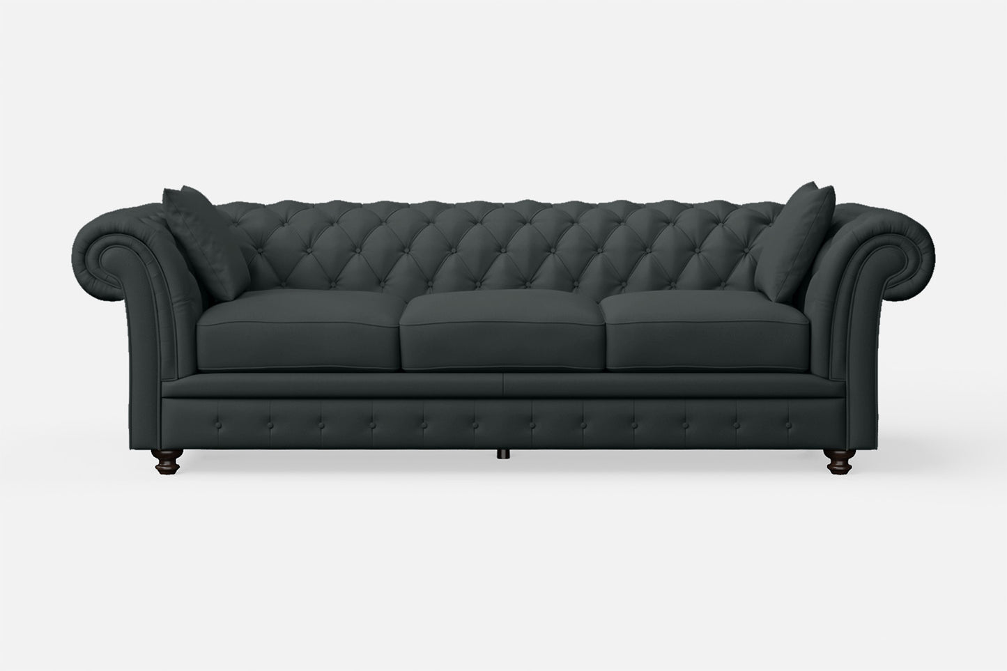 Pesaro 4 Seater Sofa Slate Leather