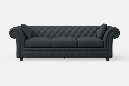 Pesaro 4 Seater Sofa Slate Leather