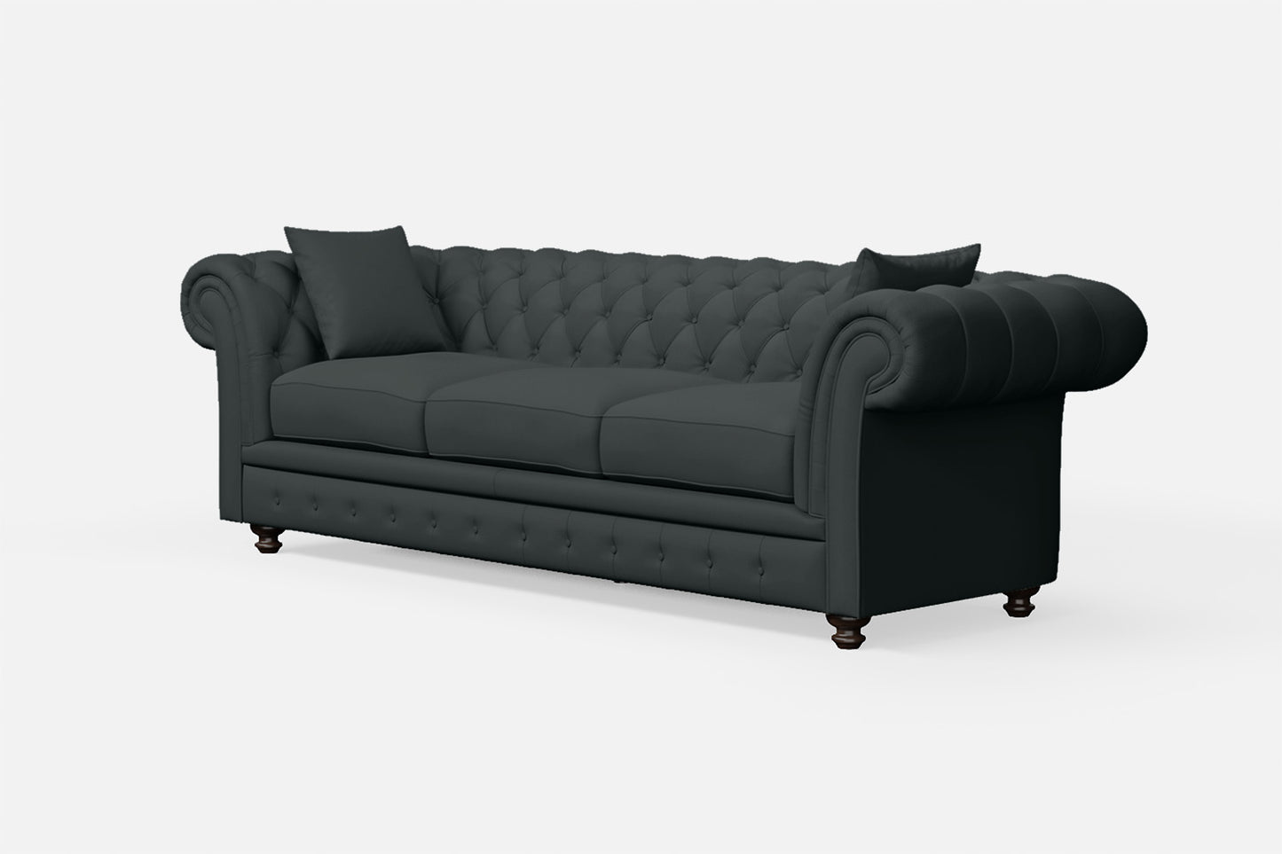 Pesaro 4 Seater Sofa Slate Leather