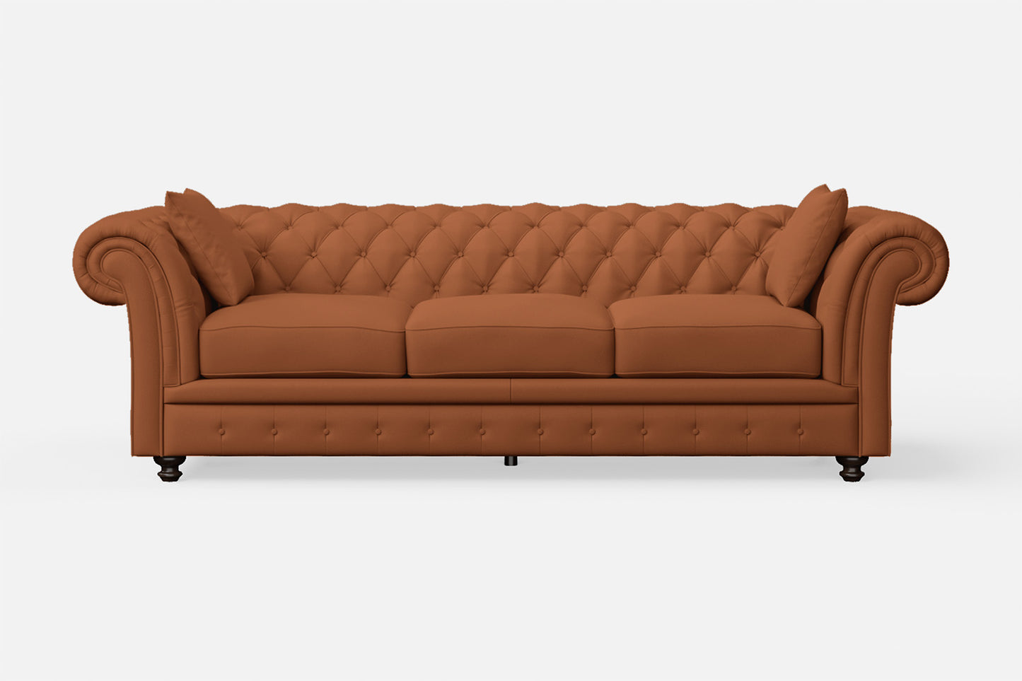 Pesaro 4 Seater Sofa Tan Brown Leather