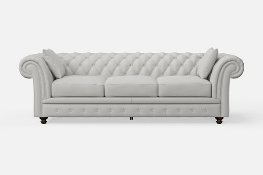 Pesaro 4 Seater Sofa White Leather