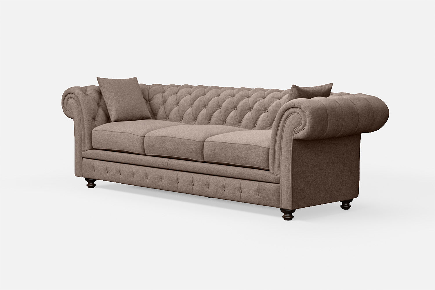 Pesaro 4 Seater Sofa Caramel Linen Fabric