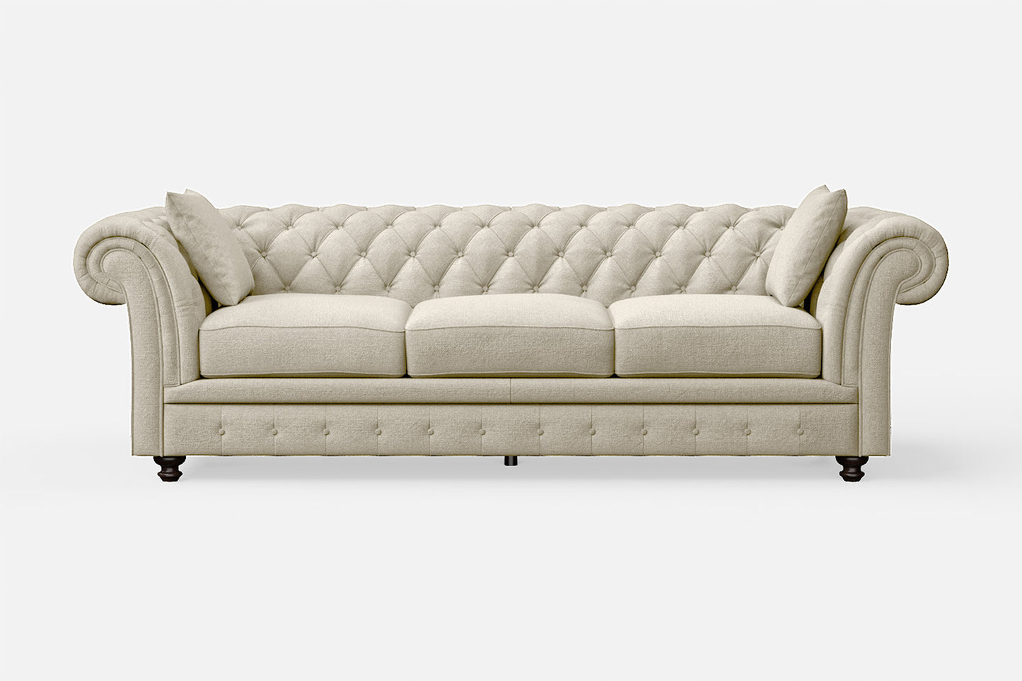 Pesaro 4 Seater Sofa Cream Linen Fabric