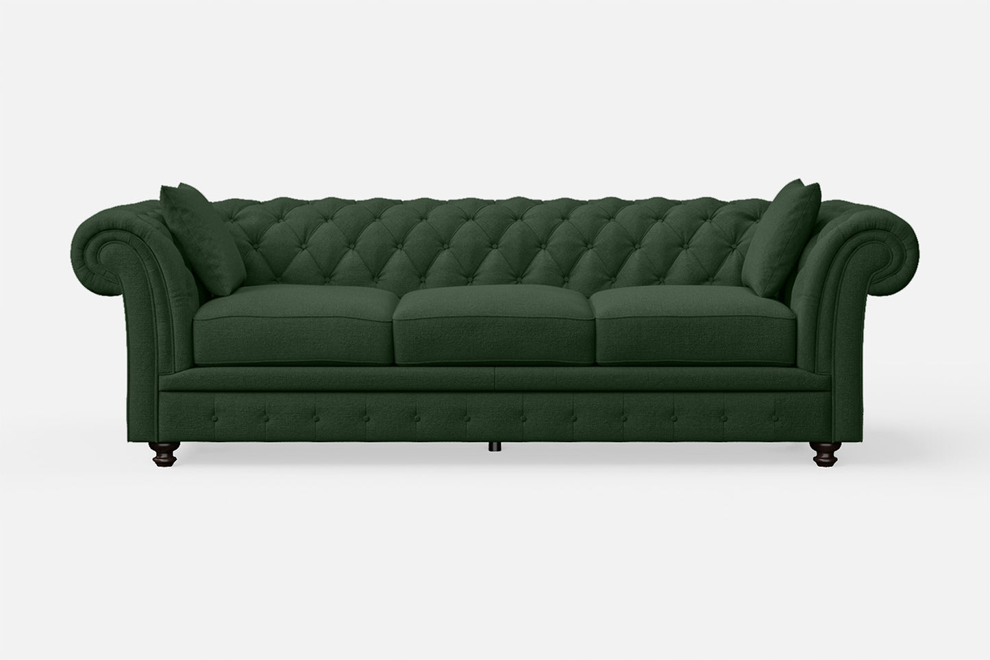 Pesaro 4 Seater Sofa Forest Green Linen Fabric