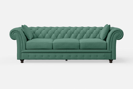 Pesaro 4 Seater Sofa Mint Green Linen Fabric