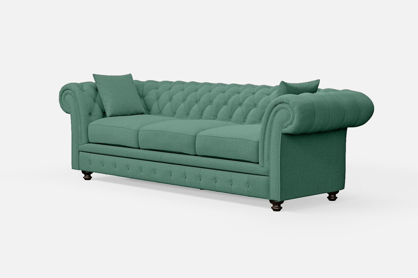 Pesaro 4 Seater Sofa Mint Green Linen Fabric