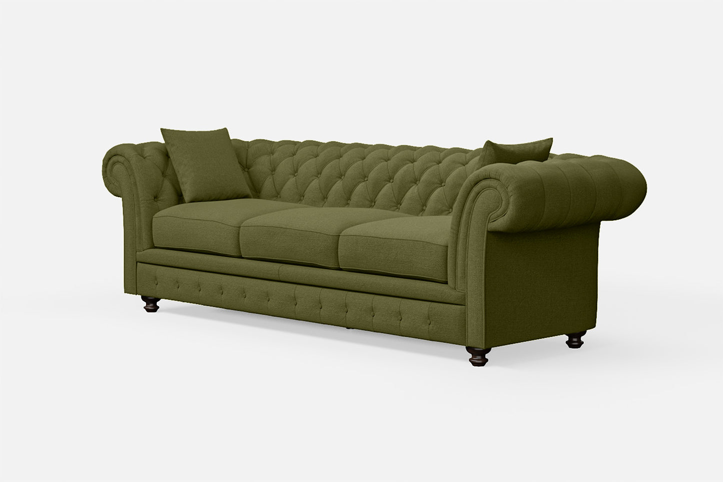 Pesaro 4 Seater Sofa Olive Linen Fabric