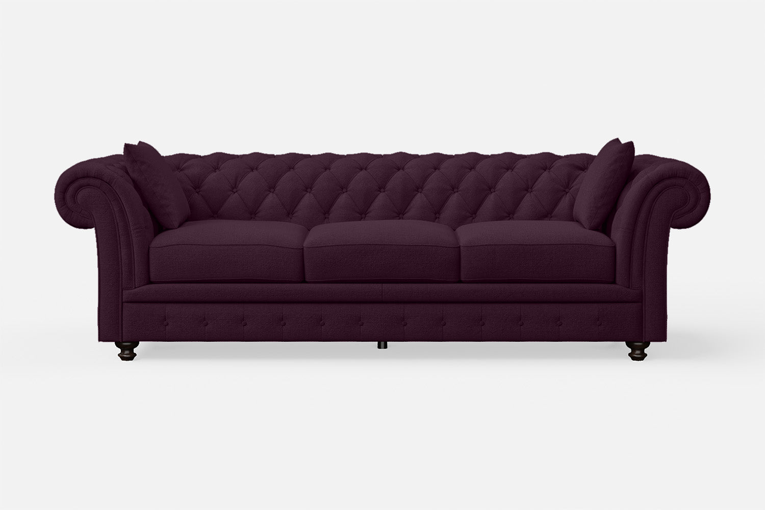 Pesaro 4 Seater Sofa Purple Linen Fabric