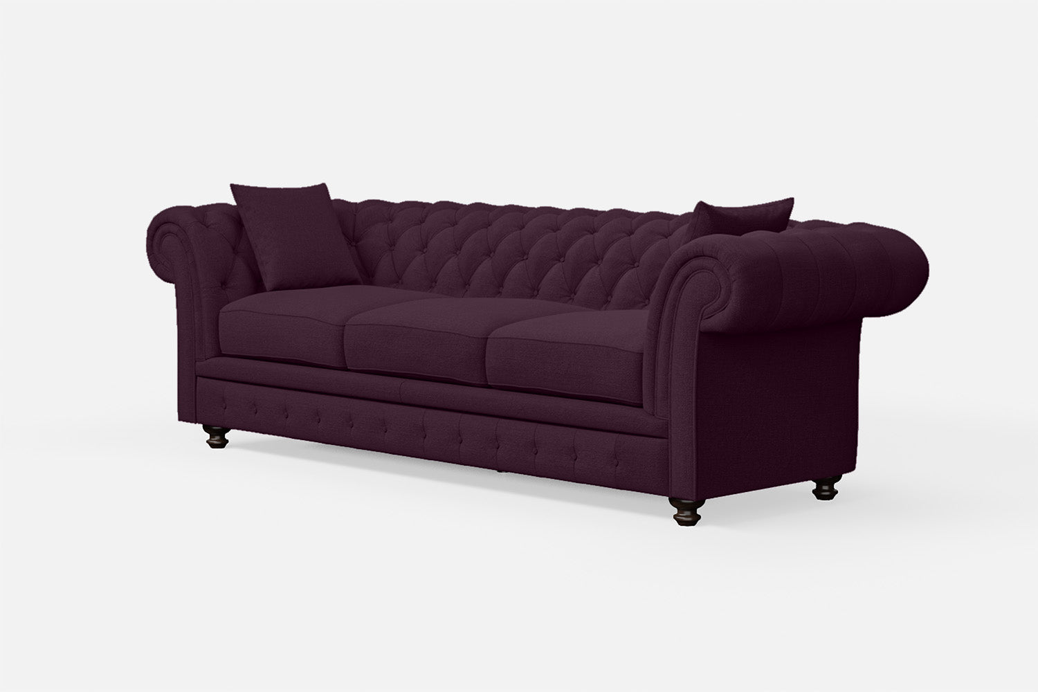 Pesaro 4 Seater Sofa Purple Linen Fabric