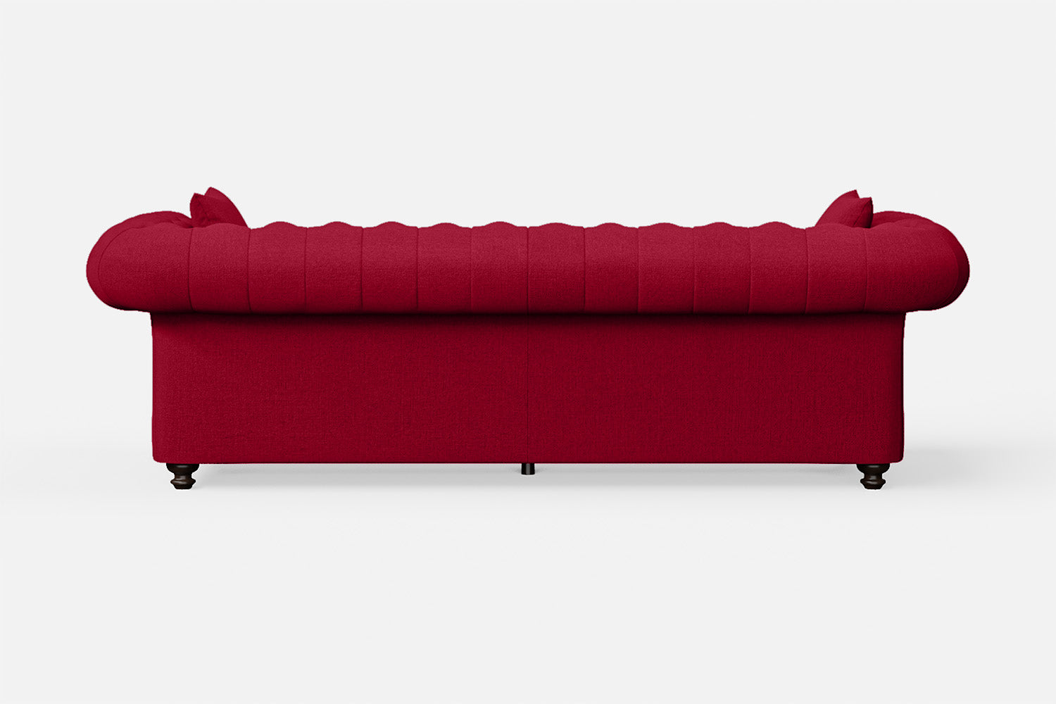 Pesaro 4 Seater Sofa Red Linen Fabric