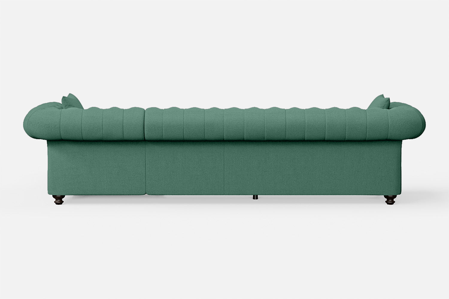 Pesaro 4 Seater Right Hand Facing Chaise Lounge Corner Sofa Mint Green Linen Fabric