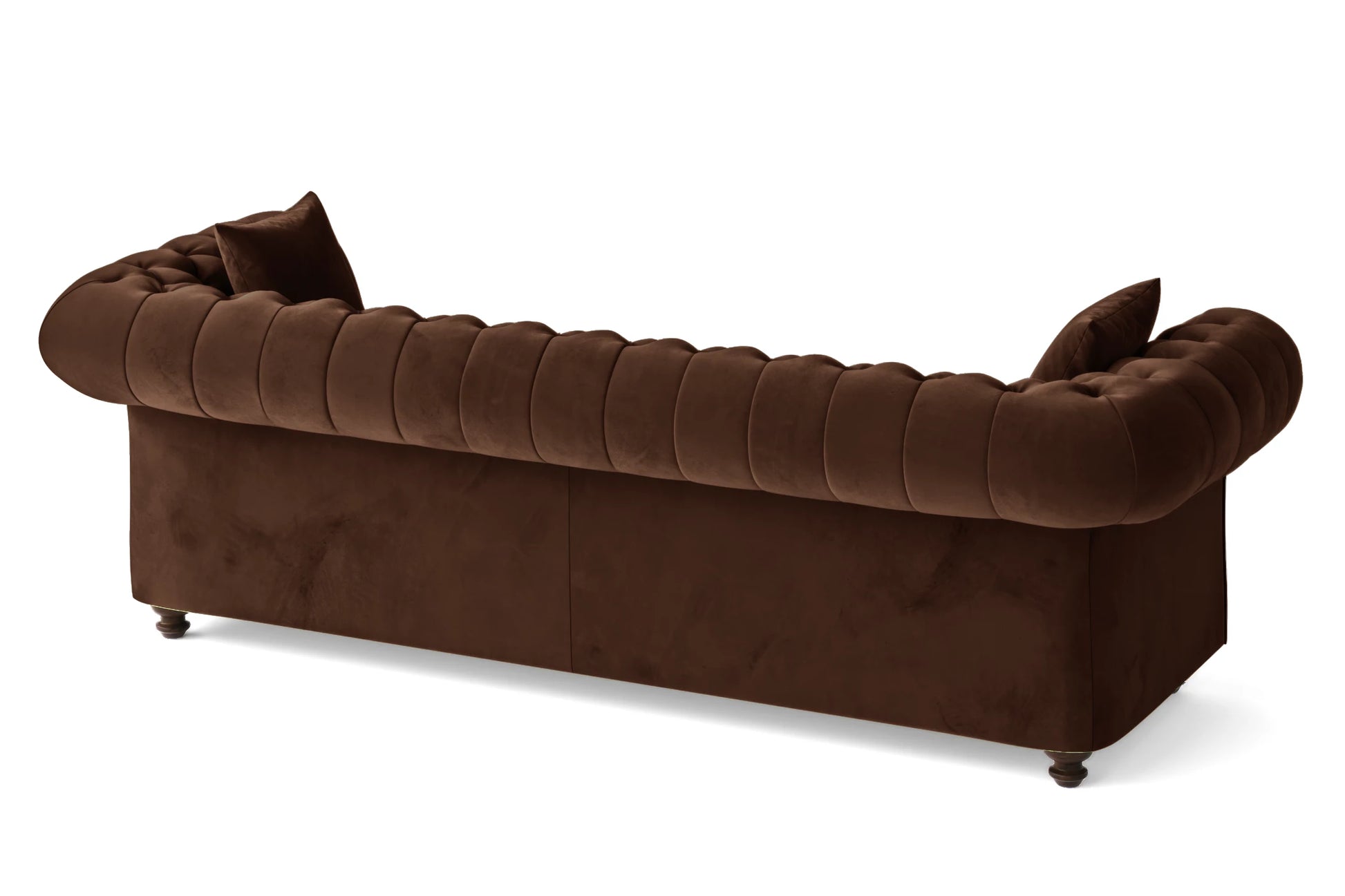 Pesaro 4 Seater Sofa Coffee Brown Velvet