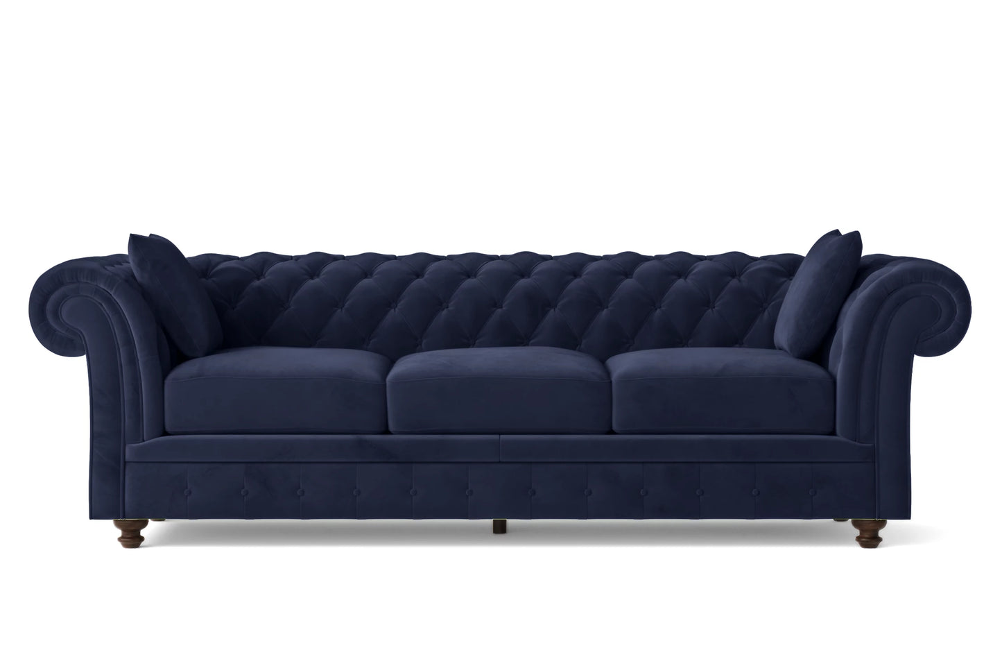 Pesaro 4 Seater Sofa Dark Blue Velvet