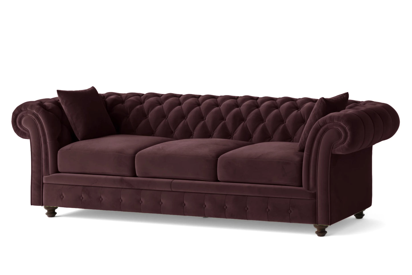 Pesaro 4 Seater Sofa Grape Velvet