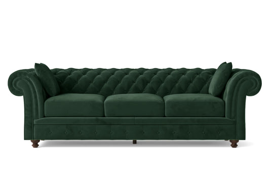 Pesaro 4 Seater Sofa Green Velvet