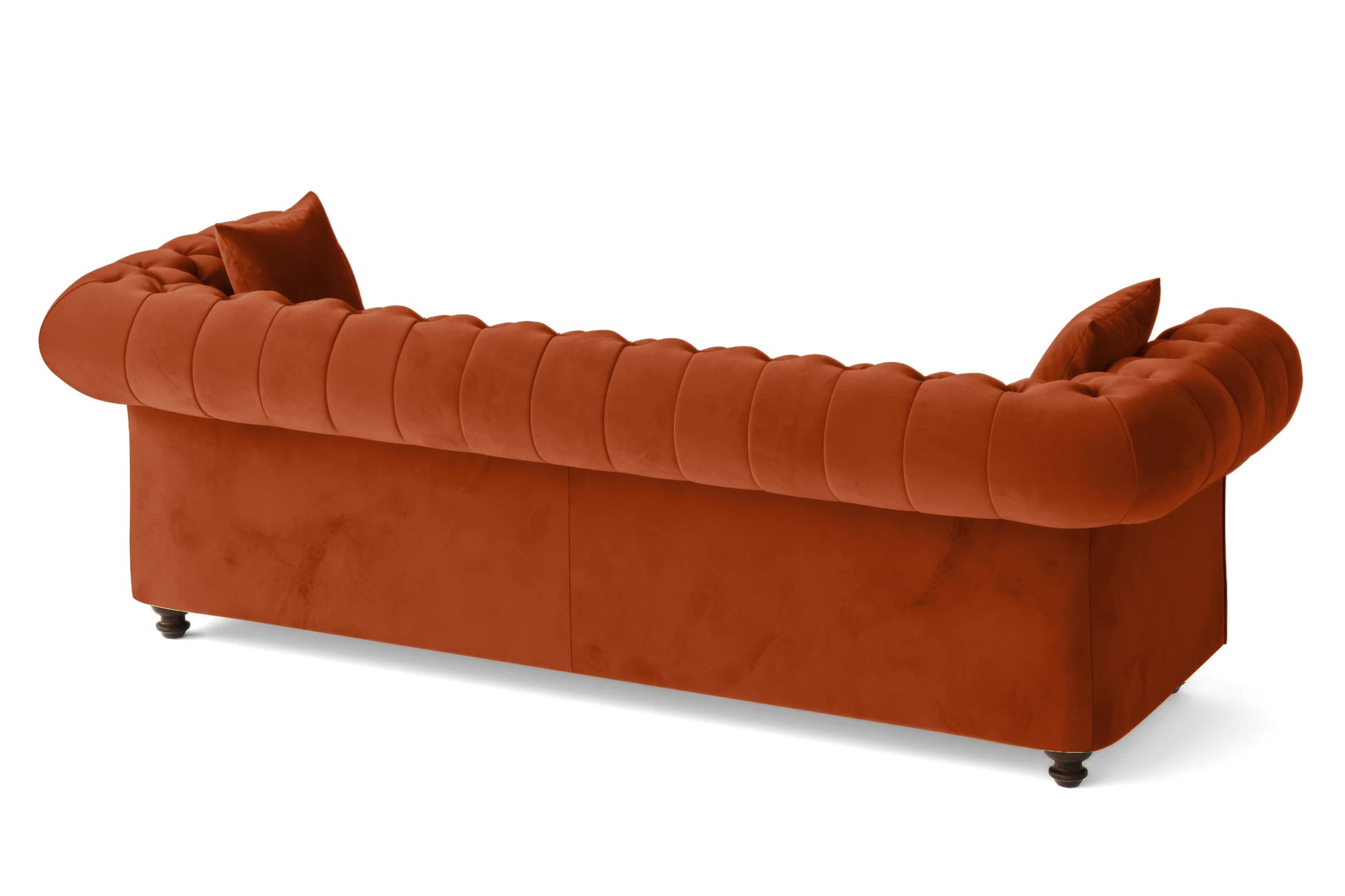 Pesaro 4 Seater Sofa Orange Velvet