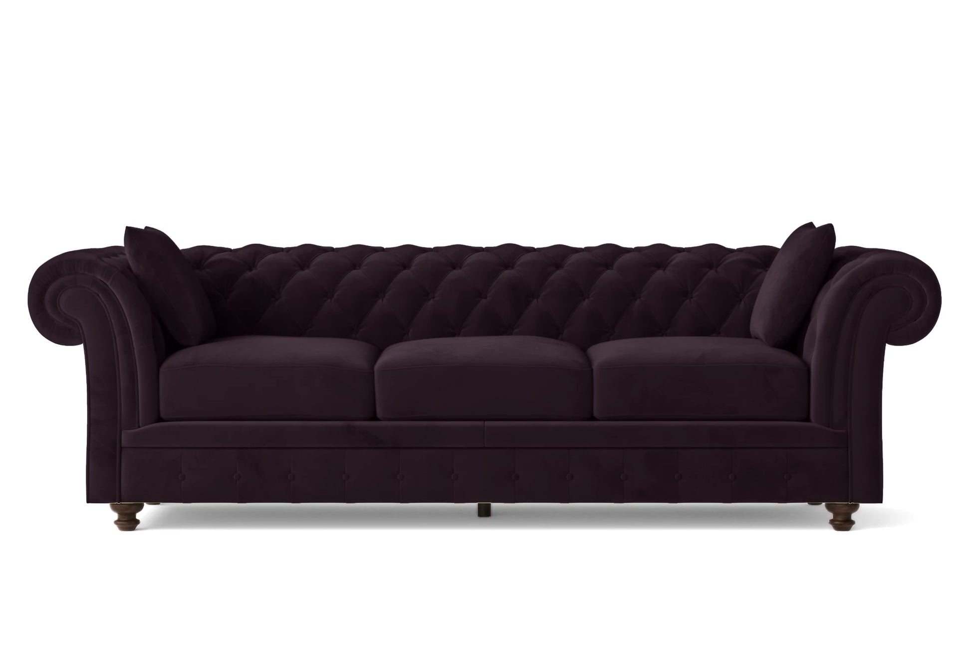 Pesaro 4 Seater Sofa Purple Velvet