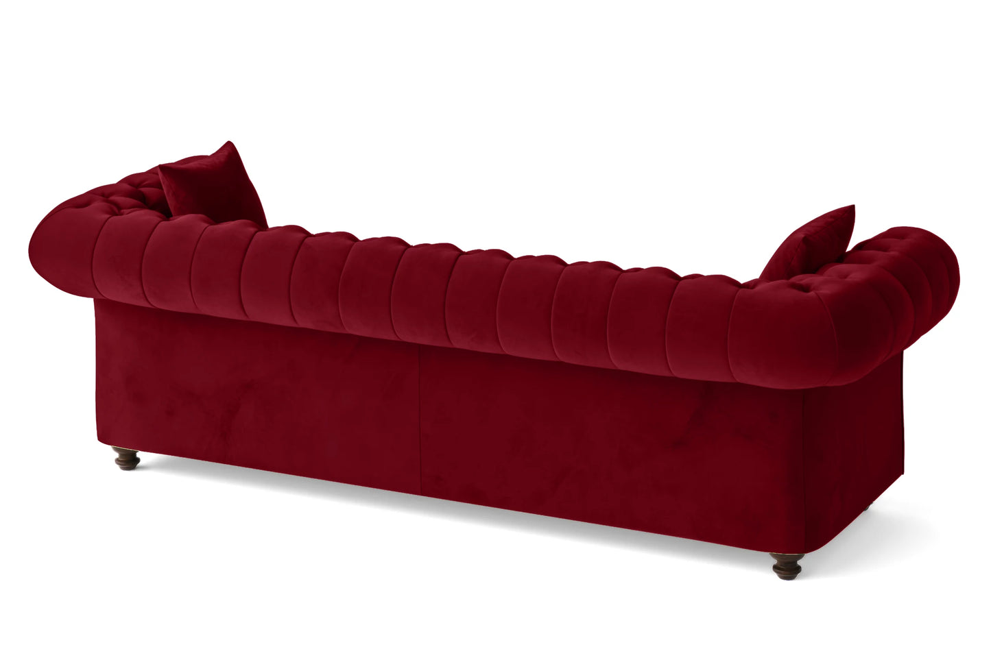 Pesaro 4 Seater Sofa Red Velvet