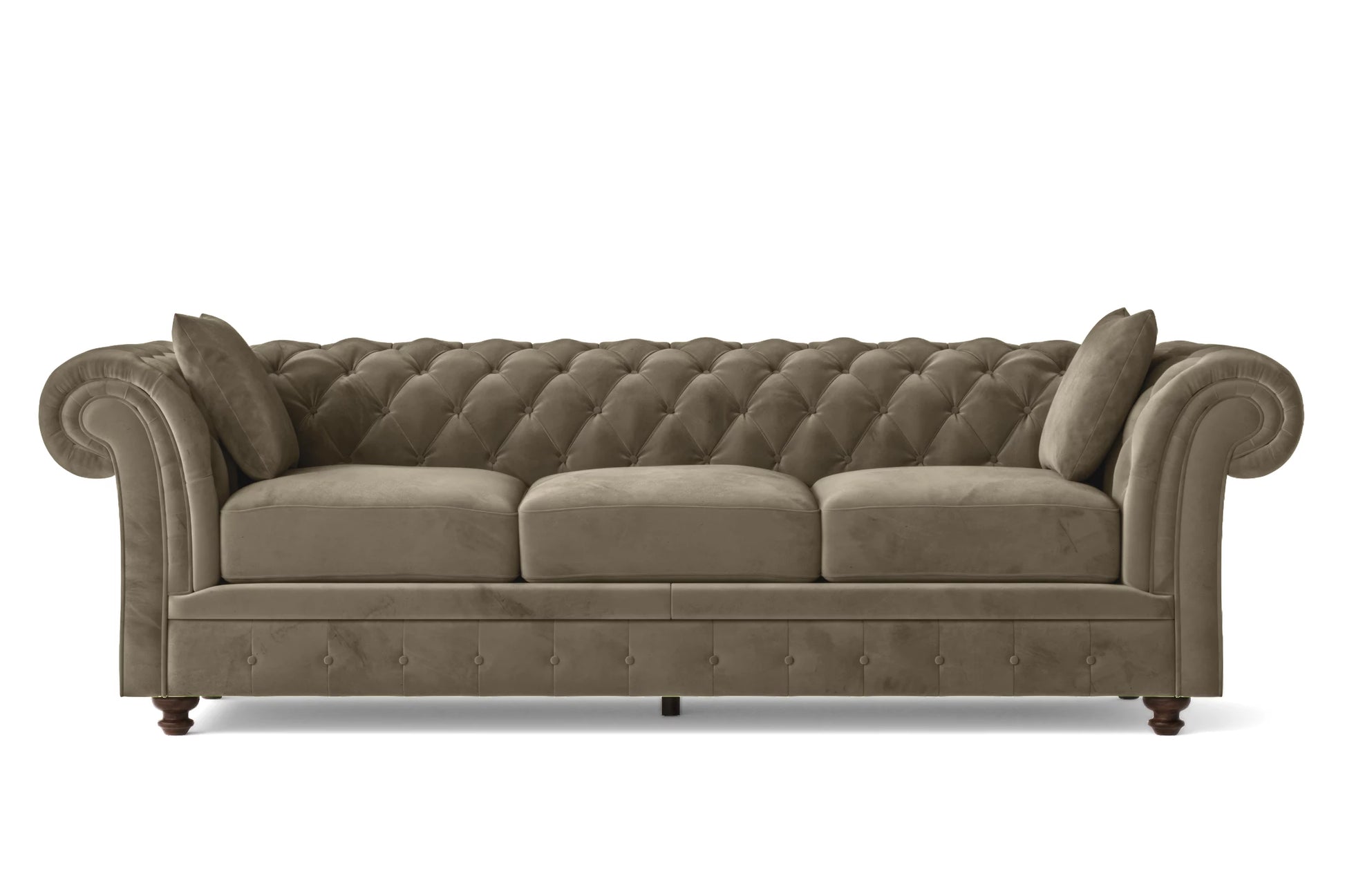 Pesaro 4 Seater Sofa Sand Velvet