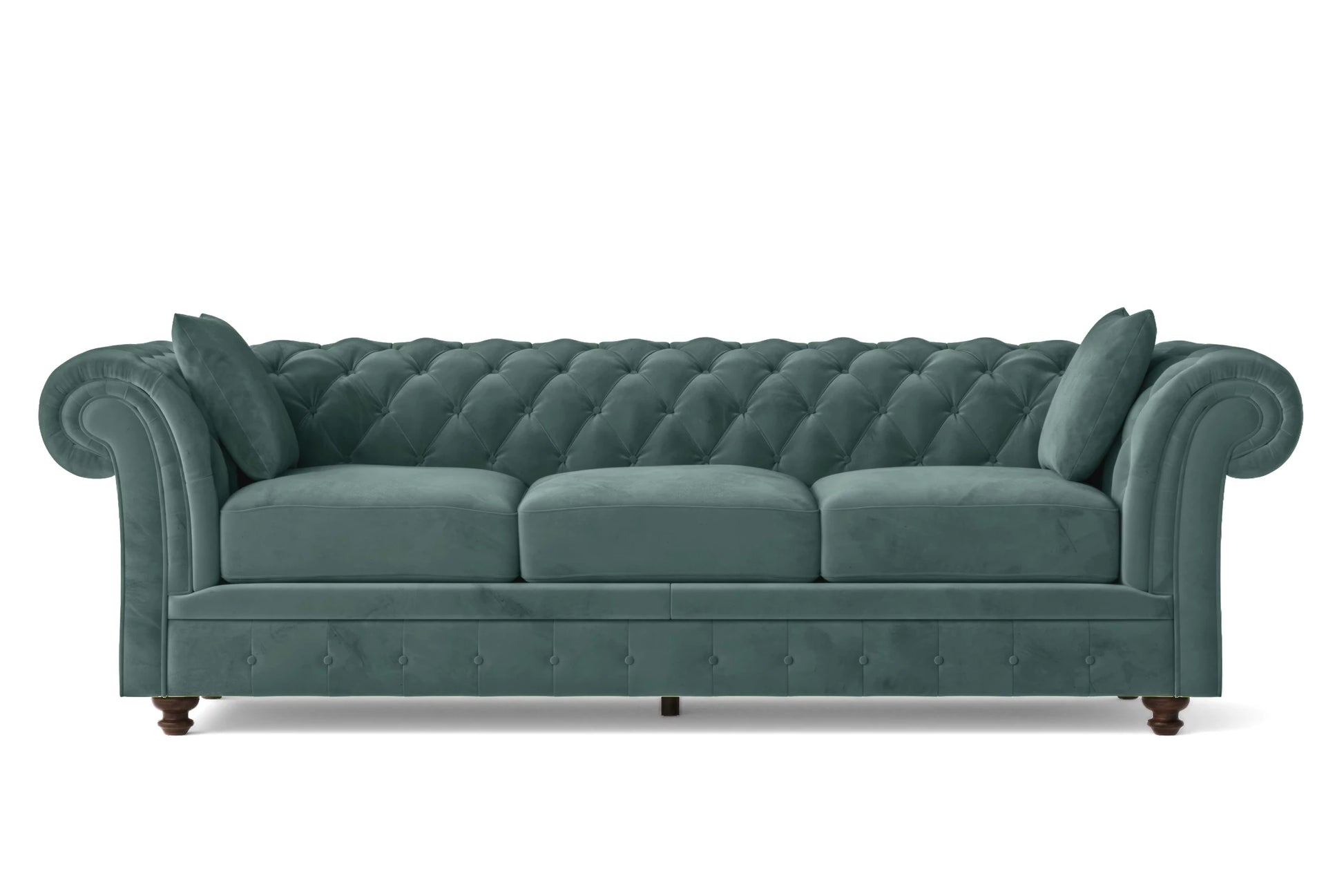 Pesaro 4 Seater Sofa Teal Velvet