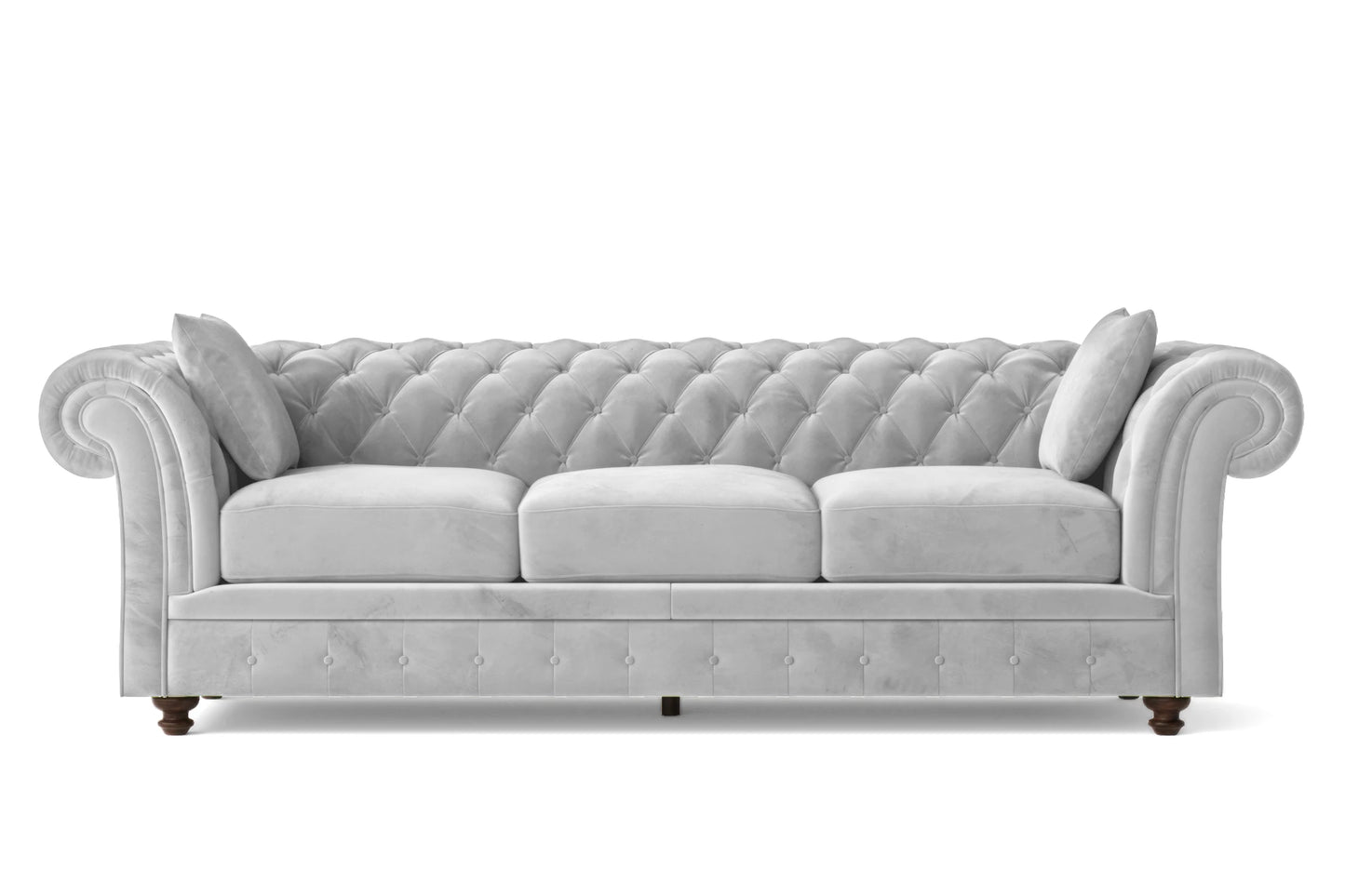 Pesaro 4 Seater Sofa White Velvet