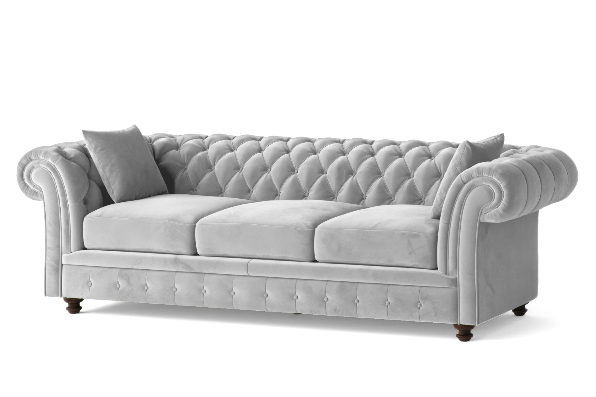 Pesaro 4 Seater Sofa White Velvet