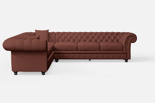 Pesaro 6 Seater Corner Sofa Mauve Leather