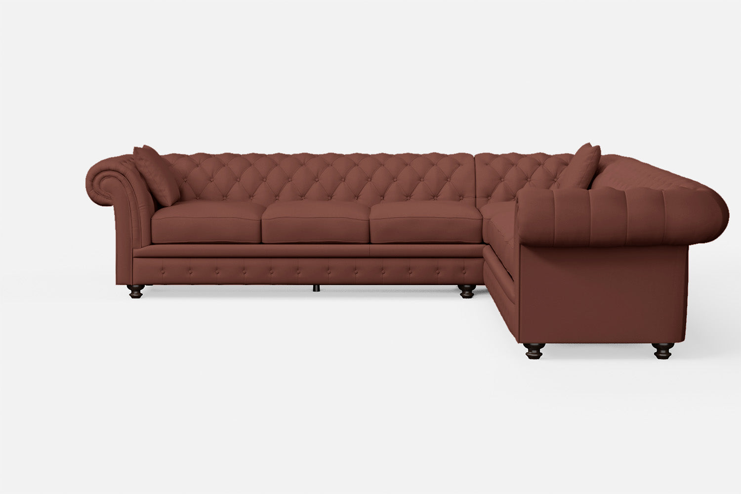 Pesaro 6 Seater Corner Sofa Mauve Leather