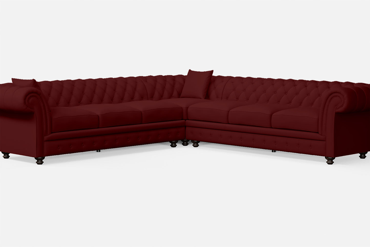 Pesaro 6 Seater Corner Sofa Red Leather