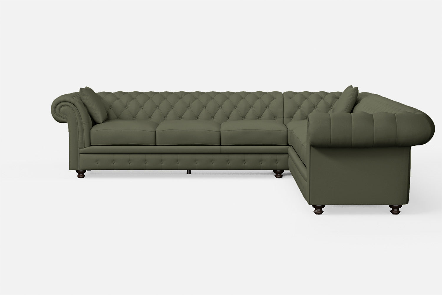 Pesaro 6 Seater Corner Sofa Sage Leather