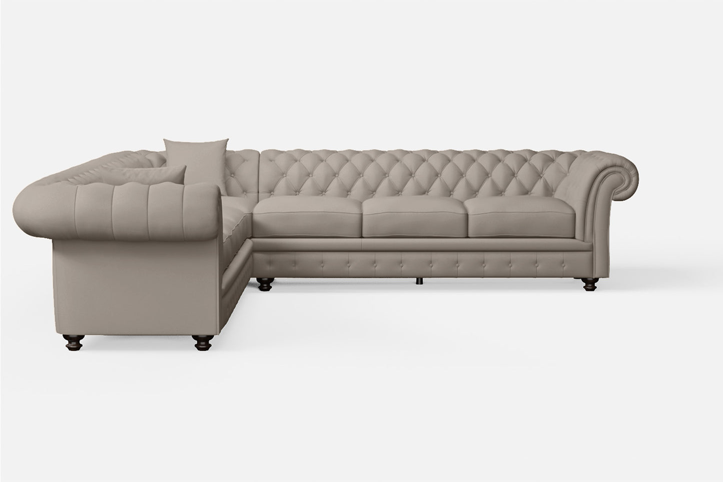 Pesaro 6 Seater Corner Sofa Sand Leather