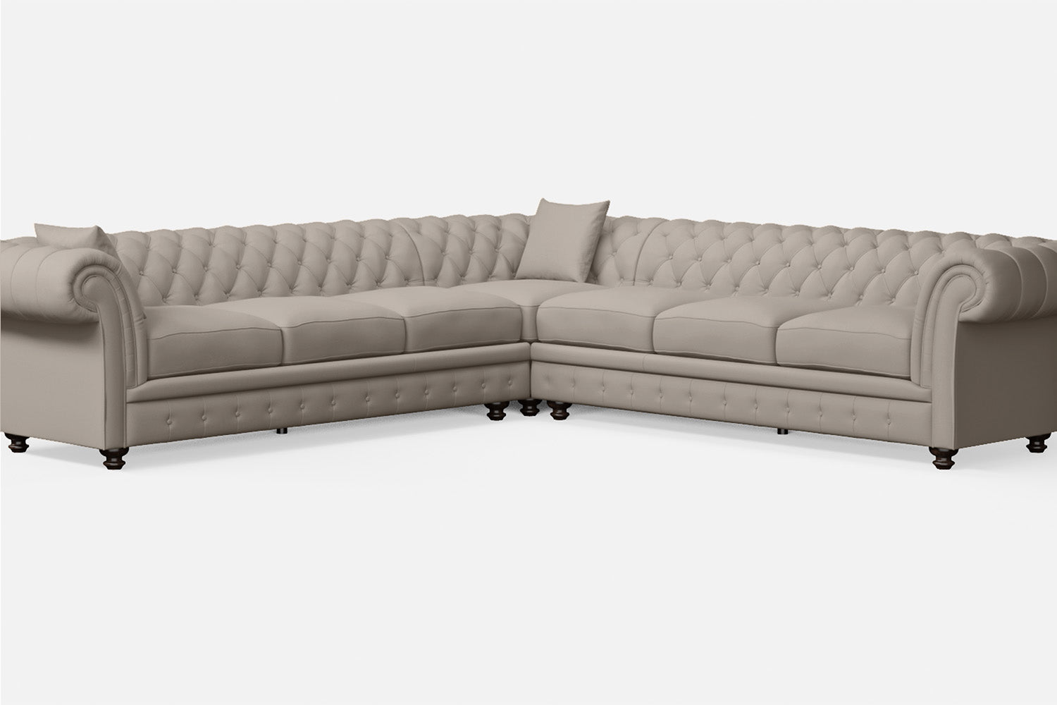 Pesaro 6 Seater Corner Sofa Sand Leather