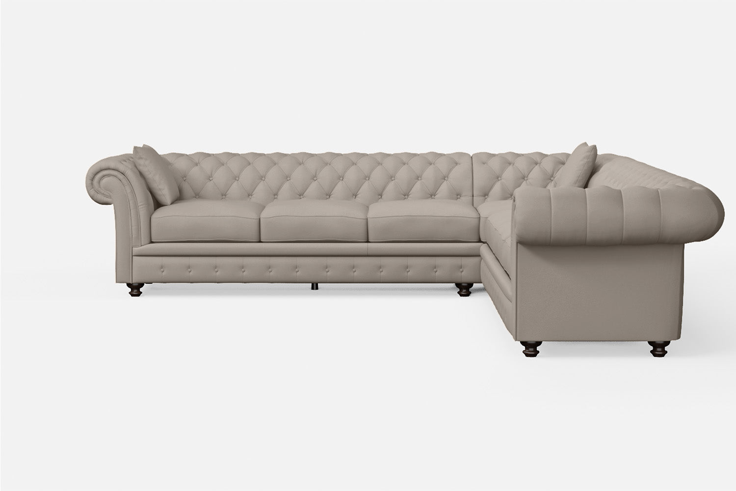 Pesaro 6 Seater Corner Sofa Sand Leather