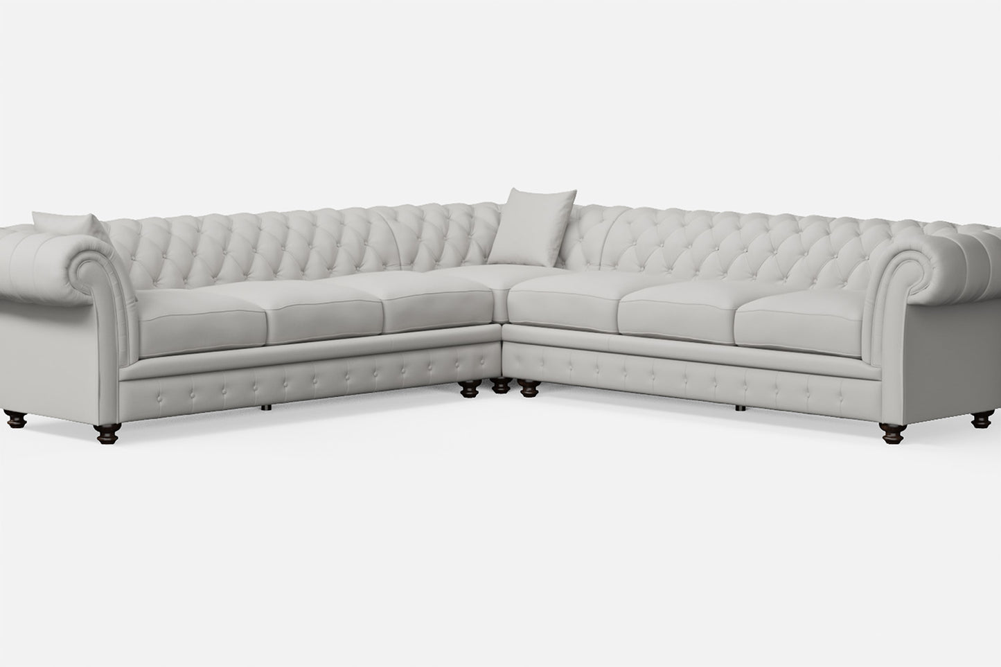 Pesaro 6 Seater Corner Sofa White Leather