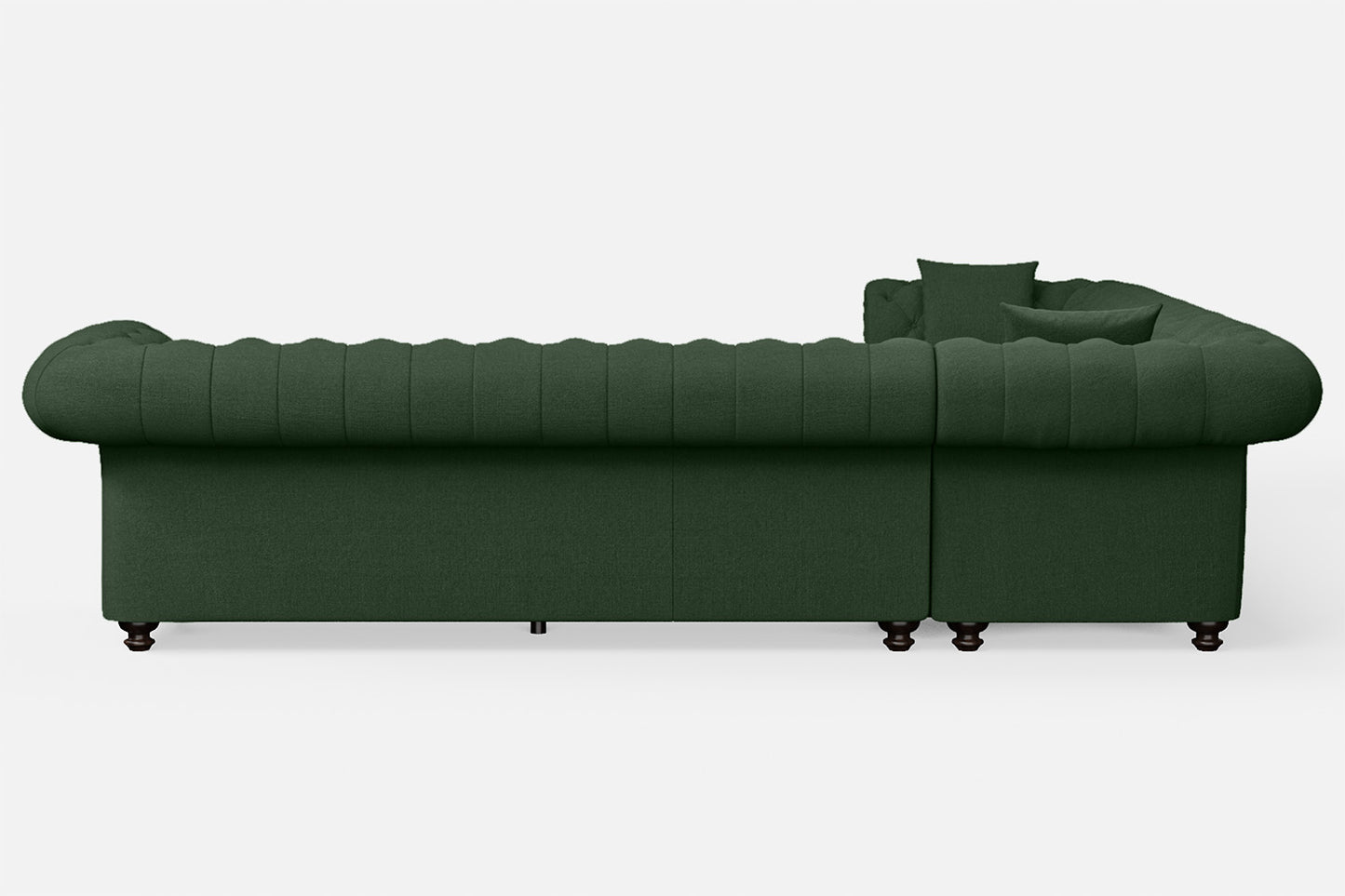 Pesaro 6 Seater Corner Sofa Forest Green Linen Fabric