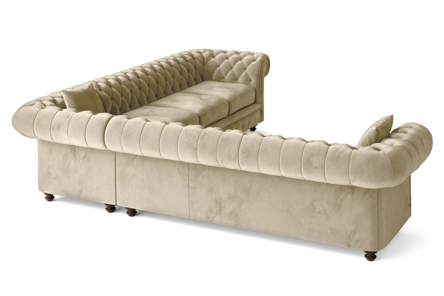 Pesaro 6 Seater Corner Sofa Cream Velvet