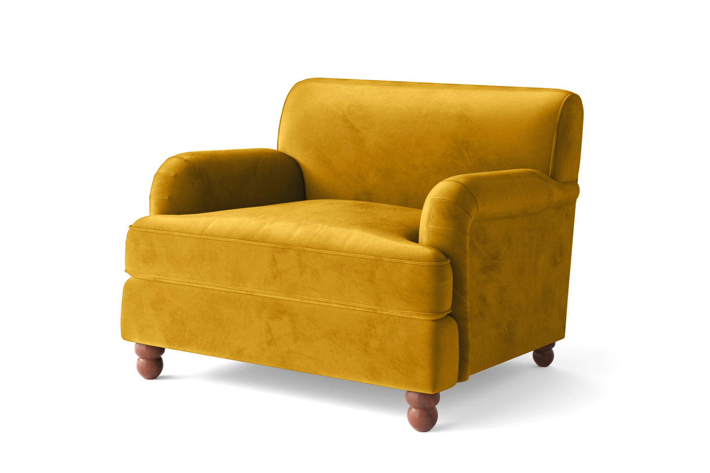 Pisa Armchair Yellow Velvet